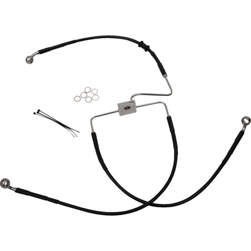 Drag Specialties - Brake Line - Front (Upper) - Black