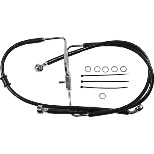 Drag Specialties - Brake Line - +4" - Black - XL