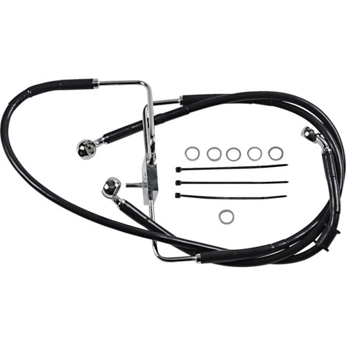 Drag Specialties - Brake Line - +8" - Black - XL