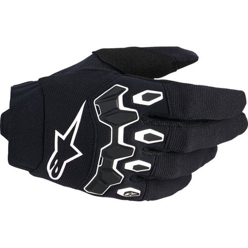 Alpinestars #3540226-12-M - Youth Full Bore V2 Gloves - Black/White - Medium