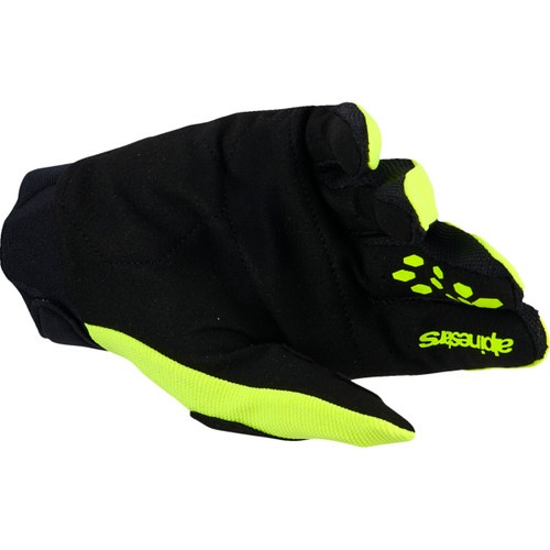 Alpinestars #3540226-551-L - Youth Full Bore V2 Gloves - Fluo Yellow/Black - Large