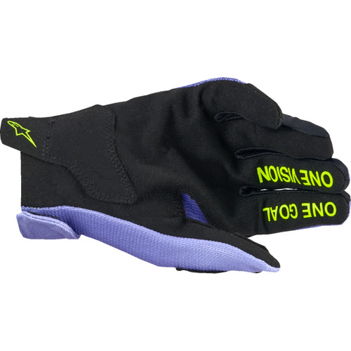 Alpinestars #3541824-3175-L - Youth Radar Gloves - Purple/Fluo Yellow - Large