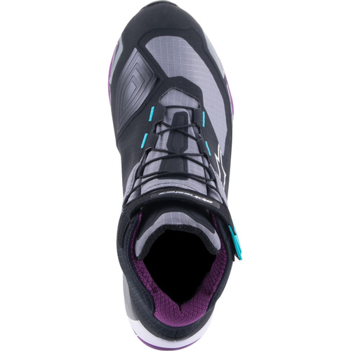 Alpinestars #2611523137095 - Stella CR-X Drystar® Shoes - Black/Gray/Teal/Purple - US 9.5