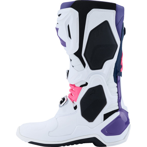 Alpinestars #2010020-2780-13 - Tech 10 Boots - White/Violet/Navy/Pink Fluorescent - US 13 / EU 48