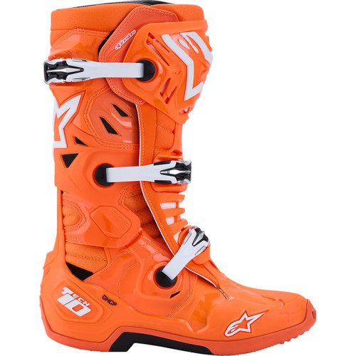 Alpinestars #2010520-4512-10 - Tech 10 Supervented Boots - Fluorescent Orange/Black/White - US 10 / EU 44.5