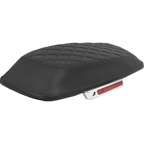 Saddlemen #L870-14-18400 - Saddlebag Lid Covers - Lattice - Black Stitch - FLH/FLT '14-'25