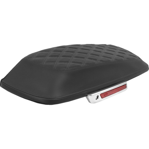 Saddlemen #L870-14-18402 - Saddlebag Lid Covers - Lattice - Gray Stitch - FLH/FLT '14-'25