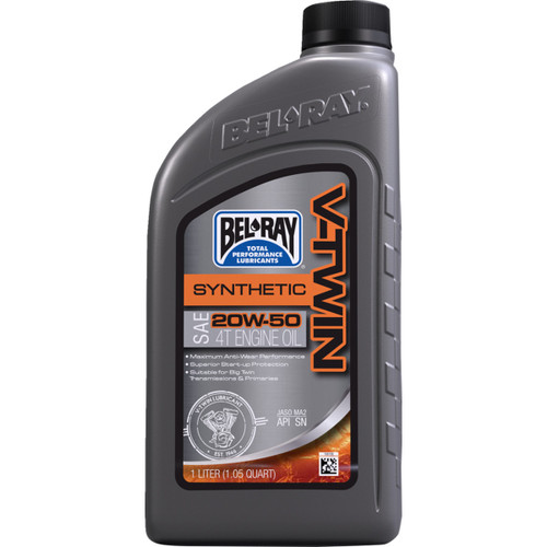 Bel-ray #303133150160 - V-Twin Synthetic Oil - 20W-50 - 1L