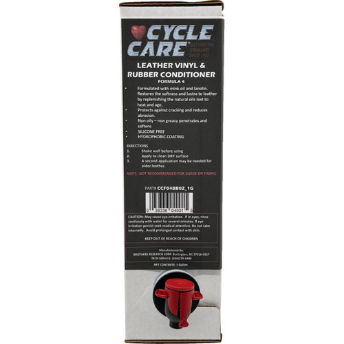 Cycle Care Formulas #CCF04BB02_1G - Formula 4 Leather Vinyl - Bag in Box - 1 U.S. gal.