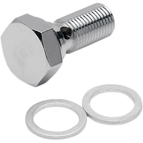 Drag Specialties - Banjo Bolt - 7/16"-24 w/ step-down to 3/8"