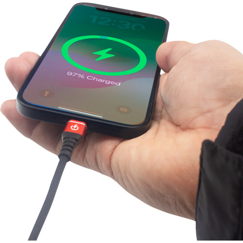 Ridepower #RPUSBCUSBC12 - Male USB-C to Male USB-C Cable - Phone - Charger - 12" - Black/Red