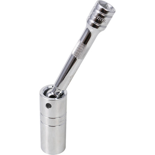 Bikeservice #BS80048 - Spark Plug Socket - Joint/Magnetic - 3/8"