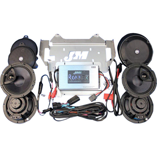 J & M #RKT6-400HC14-UL4 - 400 W 4-Channel Amplifier/Speaker Kit - FLHTK/FLHT/FLHCUTG