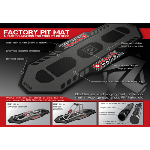 Risk Racing #00244 - Factory Pit Mat - Gray/Black
