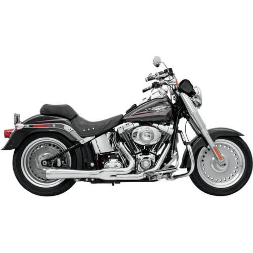 Bassani Xhaust #12112J - 2:1 Exhaust - Chrome - Short - Softail