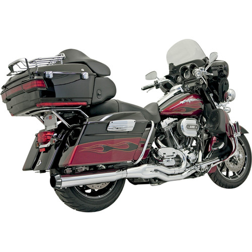Bassani Xhaust #FLH-757 - B4 2:1 Exhaust - Chrome - Straight Can
