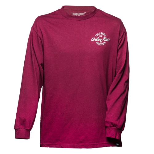 Arlen Ness #22-4994-M - Cali Clean Long Sleeve Shirt, Maroon