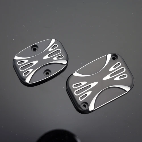 Arlen Ness #91-212 - Deep Cut Master Cylinder Cover Set, Black