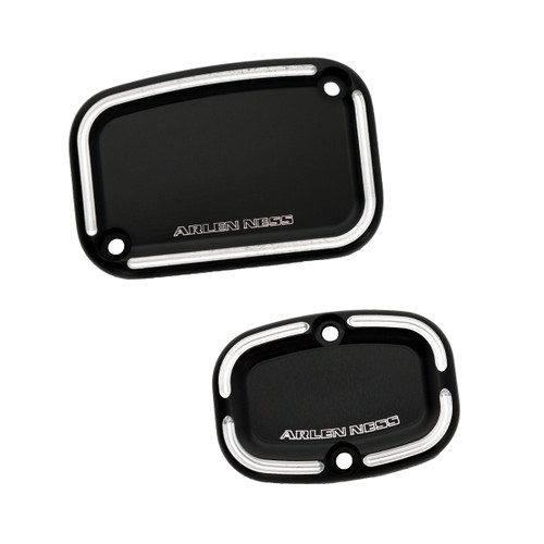 Arlen Ness #91-218 - Slot Track Master Cylinder Cover Set, Black - 21-up FLT