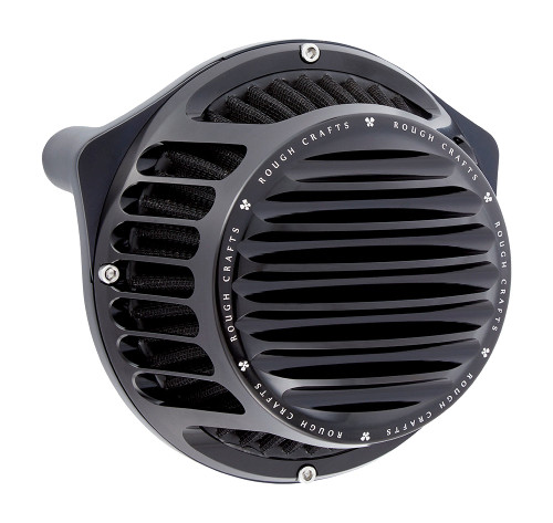 Arlen Ness #RC-600-011 - Rough Crafts® Round Air Cleaner, Black - 1991-2021 XL Sportster