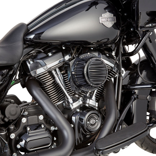 Arlen Ness #RC-600-011 - Rough Crafts® Round Air Cleaner, Black - 1991-2021 XL Sportster