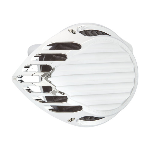 Arlen Ness #RC-600-007 - Rough Crafts® Finned Air Cleaner, Chrome - 91-up XL Sportster