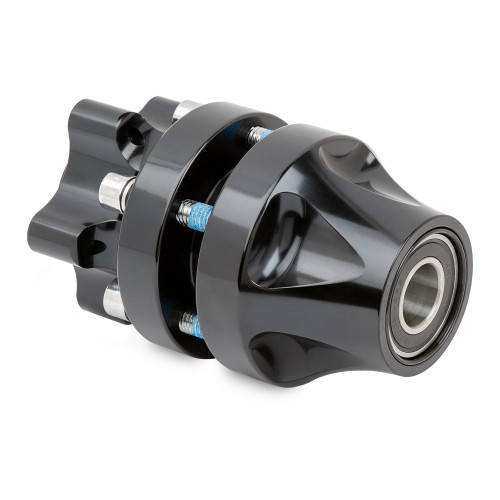 Arlen Ness #71-610 - Cartridge Hub Kit for Front Wheels, Black - 08-10 FXDF (ABS) / Dual Disc
