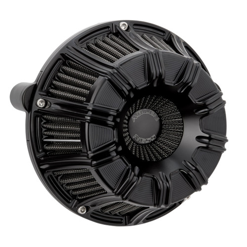 Arlen Ness #600-011 - 10-Gauge® Inverted Series Air Cleaner, All Black - 1991-2021 XL Sportster