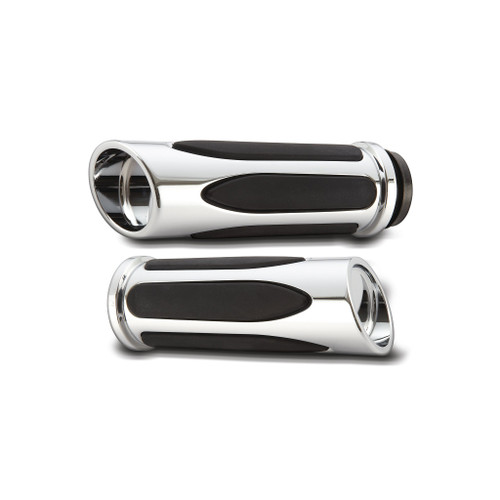 Arlen Ness #I-5001 - Deep Cut® Comfort Grips for Indian®, Chrome - 14-17 Heavyweight Models