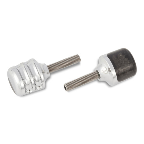 Arlen Ness #12-728 - 1" Fluted LED Indicator Lights, Chrome - Red