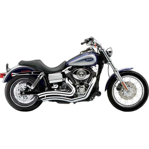 Cobra #6229 - Speedster Swept Short Exhaust - Chrome - '12-'17 Dyna