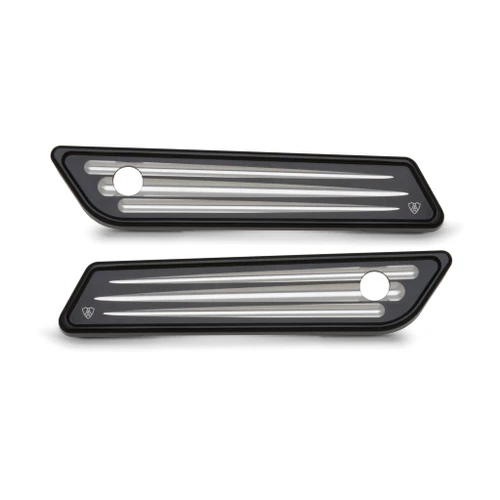 Arlen Ness #03-546 - Deep Cut® Saddlebag Latch Covers, Black 14-2023 FLT