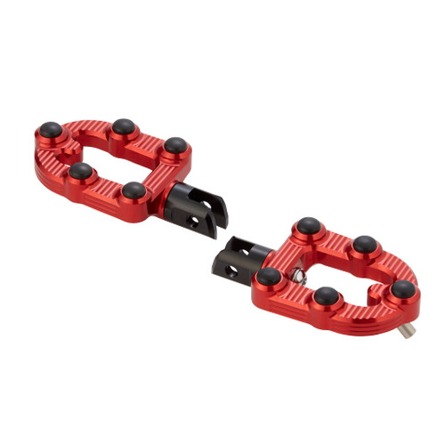 Arlen Ness #400-012 - Ness-MX Footpegs, Red - 18-up Softail Driver