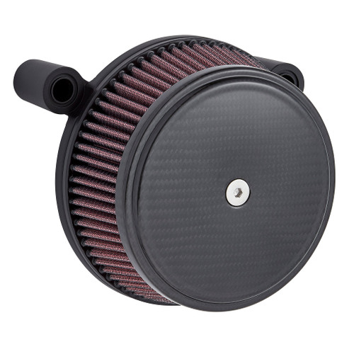 Arlen Ness #50-744 - Carbon Fiber Stage 1 Big Sucker™ - 88-up XL Sportster / Black cotton /Stainless steel jacket