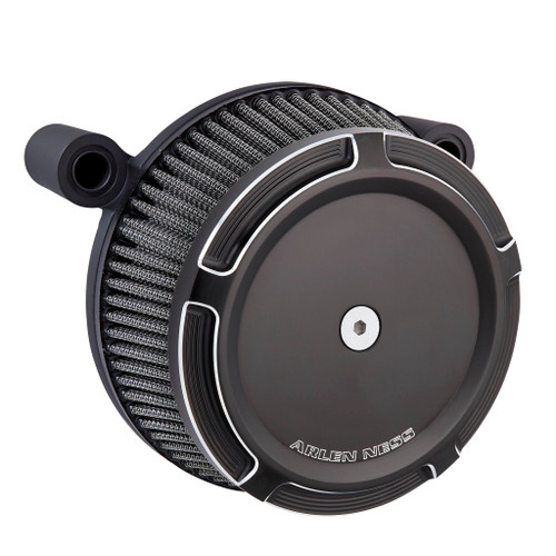 Arlen Ness #50-842 - Beveled® Stage 1 Big Sucker™, Black - 93-99 Evo / Black cotton /Stainless steel jacket