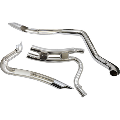 Cobra #6233 - Speedster Swept Short Exhaust - Chrome - '14-'20 XL