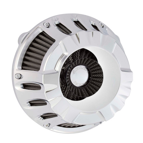 Arlen Ness #18-930 - Deep Cut® Inverted Series Air Cleaner, Chrome - 1991-2021 XL Sportster