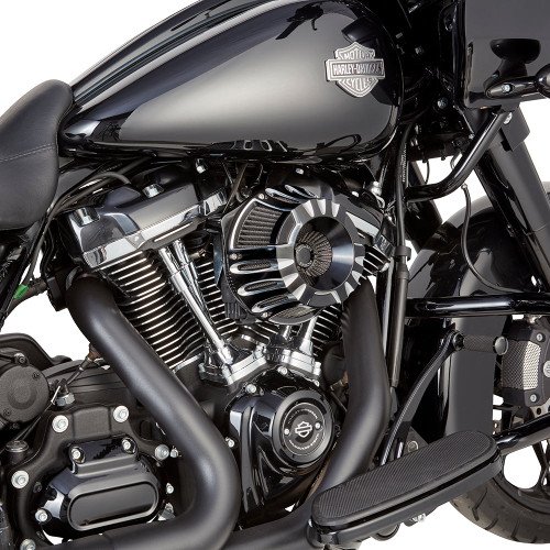 Arlen Ness #600-132 - Deep Cut® Inverted Series Air Cleaner, Black - 22-up RH975 models
