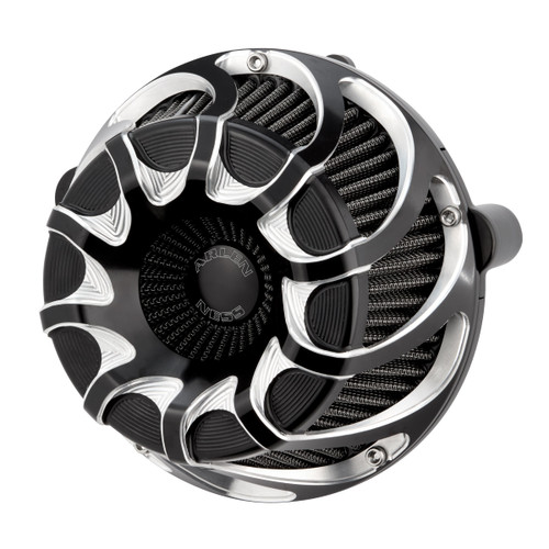 Arlen Ness #600-138 - Drift™ Inverted Series Air Cleaner, Black - 22-up RH975 models