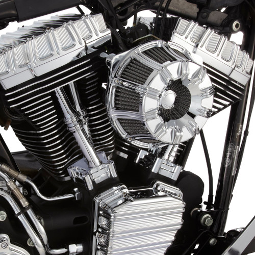 Arlen Ness #18-944 - 10-Gauge® Inverted Series Air Cleaner, Chrome - 1991-2021 XL Sportster