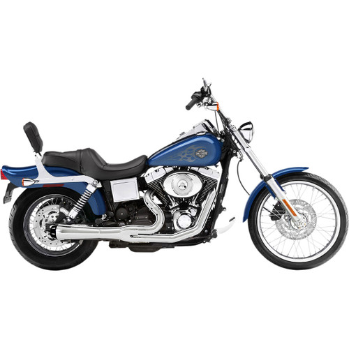 Bassani Xhaust #13312R - 2:1 Exhaust - Chrome - Megaphone - Short - '91-'05 FXD