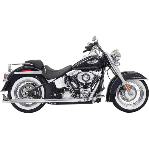 Bassani Xhaust #1S46E-30 - True Duals Exhaust System with Fishtail Mufflers - 30" - Softail