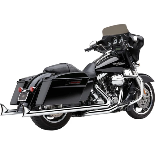 Cobra #6975 - Dual Speedster Exhaust - Chrome - Fishtail - '17-'19 Dresser