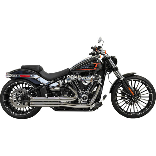 Bassani Xhaust #1S34D - Pro Street Exhaust - Chrome - Softail
