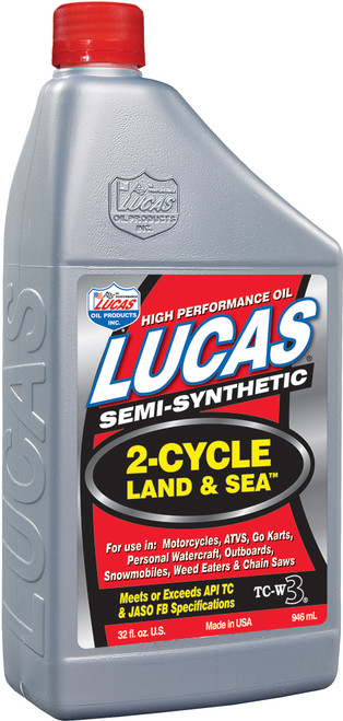 Lucas #10467 - Semi-syn Land/SEA OIL 2T 1 QT (6/Case Sold EA)