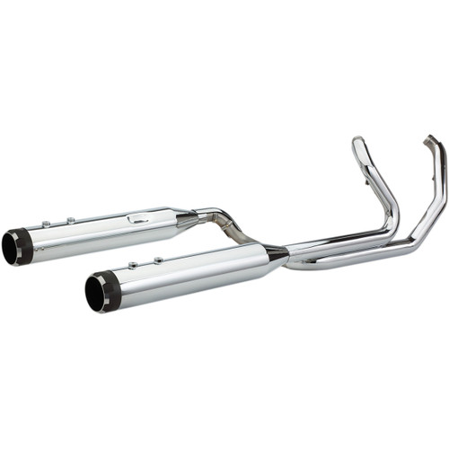 S&S Cycle #550-0677B - El Dorado Dual Exhaust System - Chrome - Black Thruster