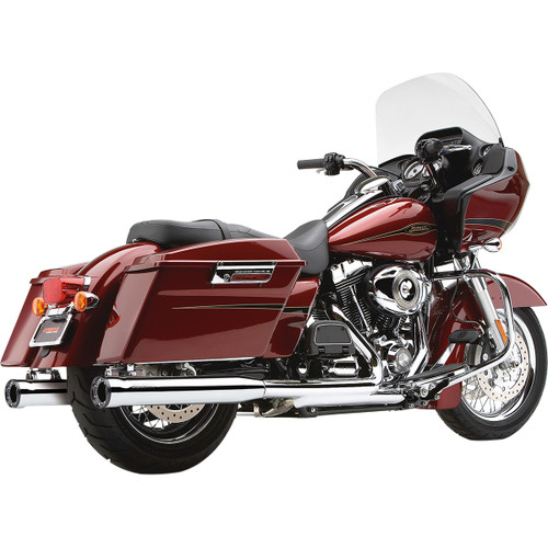 Cobra #6070 - Slip-On Mufflers with Race-Pro Tips - 3" - Chrome - '95-'16 FLHT