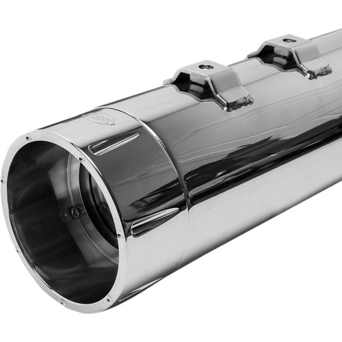 S&S Cycle #550-0624 - 4-1/2" MK45 Performance Mufflers - Chrome with Chrome Tracer