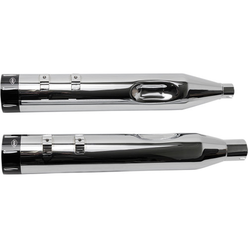 S&S Cycle #550-0668 - 4-1/2" MK45 Performance Mufflers - Black Tracer