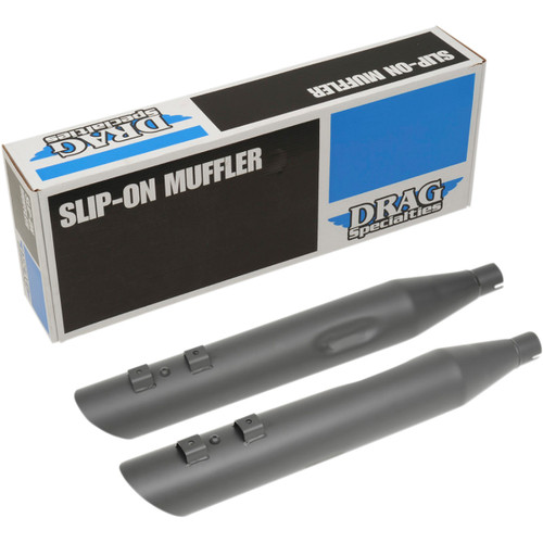 Drag Specialties - 4" Slashdown Slip-On Mufflers - Black